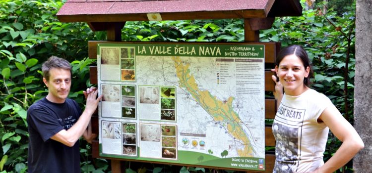 Posato il pannello-bacheca nella Valle della Nava