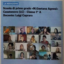 Un bel lavoro in una prima classe delle medie di Casatenovo